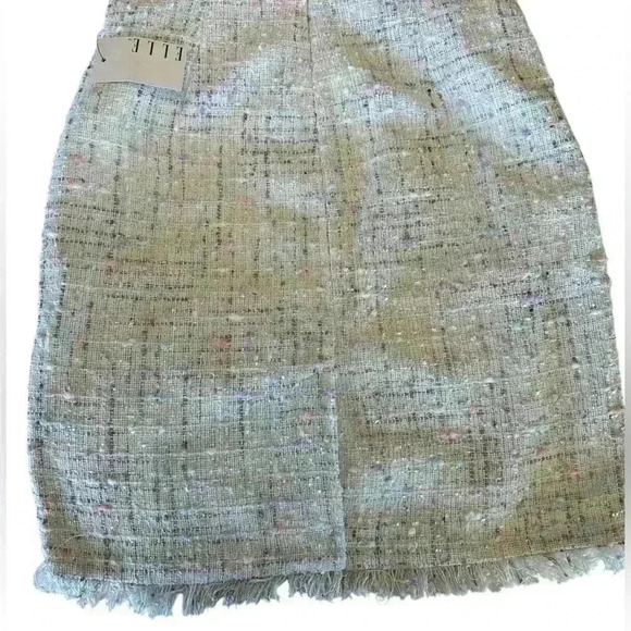 Elle Tweed Pastel Pretty Skirt Size: 2 - Picture 3 of 10